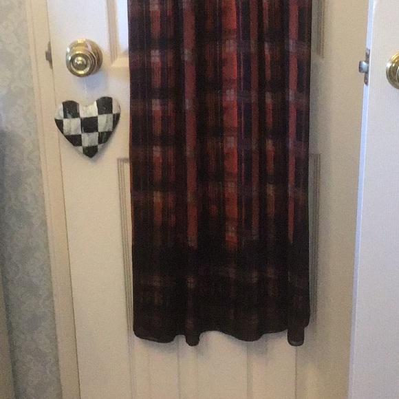 Vince Camuto plaid maxi dress with elastic waist size small - Picture 2 of 5